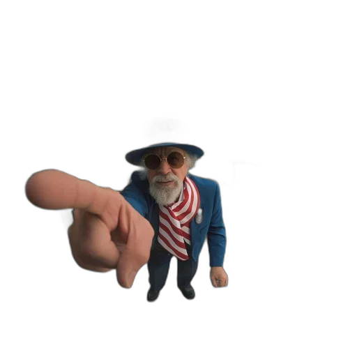 staff, hat, jacket, weapon transparent PNG cut-out