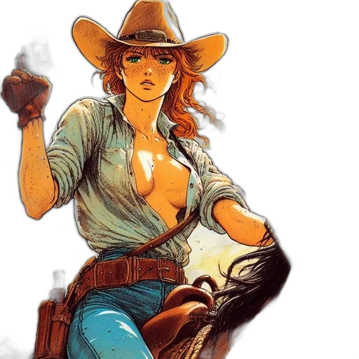 hat, comic book art, concept art, watercolor transparent PNG cut-out
