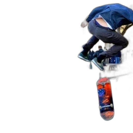 concept art, 3d render, photorealistic, skateboarder transparent PNG cut-out