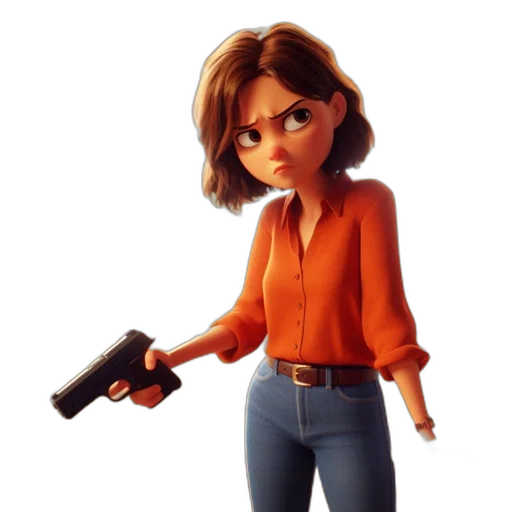 weapon, staff, jacket, 3d render transparent PNG cut-out