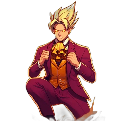 jacket, staff, pixel art, concept art transparent PNG cut-out