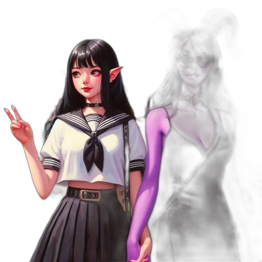 dress, staff, concept art, fantasy art transparent PNG cut-out