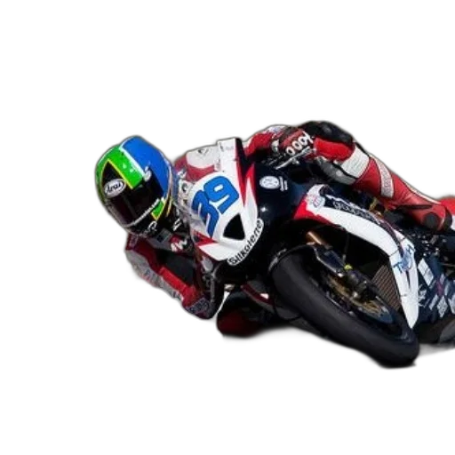 photorealistic, motorcycle, racer, blue transparent PNG cut-out
