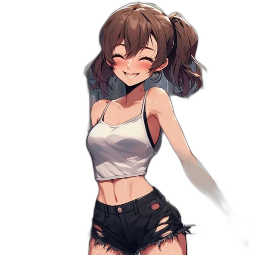 dress, creature, hair, jacket transparent PNG cut-out