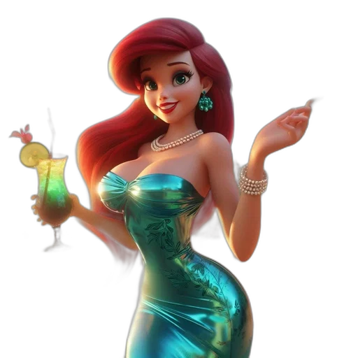 dress, 3d render, concept art, cartoon transparent PNG cut-out