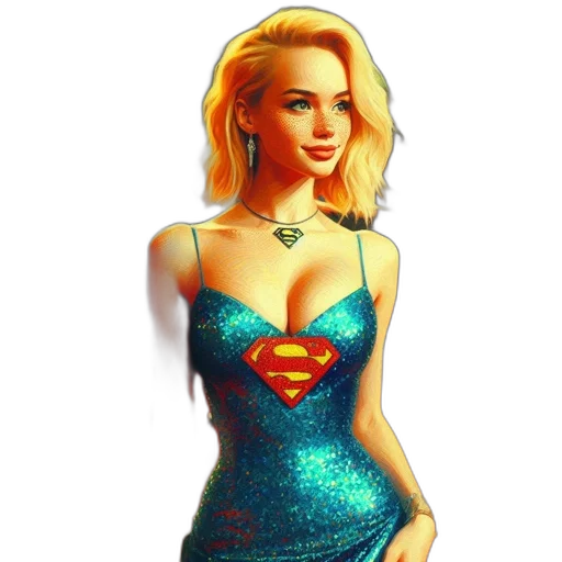 dress, jewelry, comic book art, pixel art transparent PNG cut-out