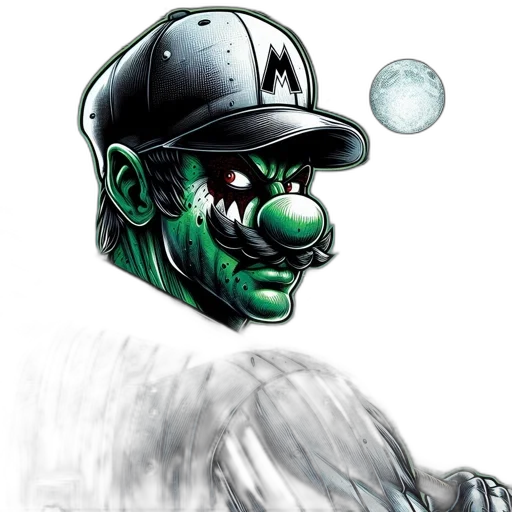 mask, face, staff, comic book art transparent PNG cut-out