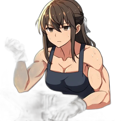 weapon, staff, dress, hair transparent PNG cut-out