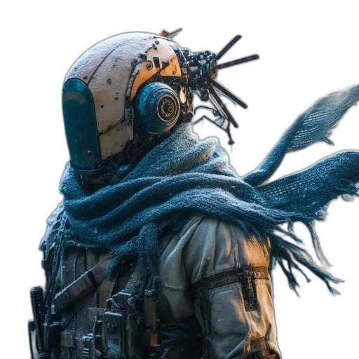 mask, creature, jacket, robot transparent PNG cut-out