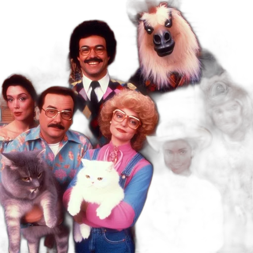 staff, animal, vaporwave, concept art transparent PNG cut-out