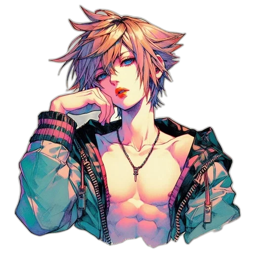 jacket, pixel art, cyberpunk, concept art transparent PNG cut-out