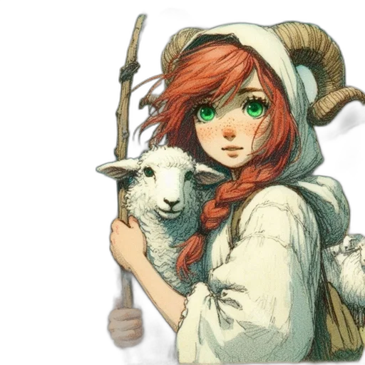 animal, weapon, staff, fantasy art transparent PNG cut-out