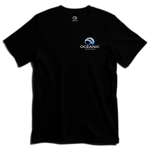 3d render, black, shirt, oceanic transparent PNG cut-out