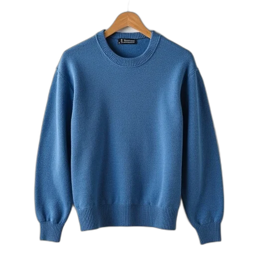 jacket, blue, jumper, crew transparent PNG cut-out