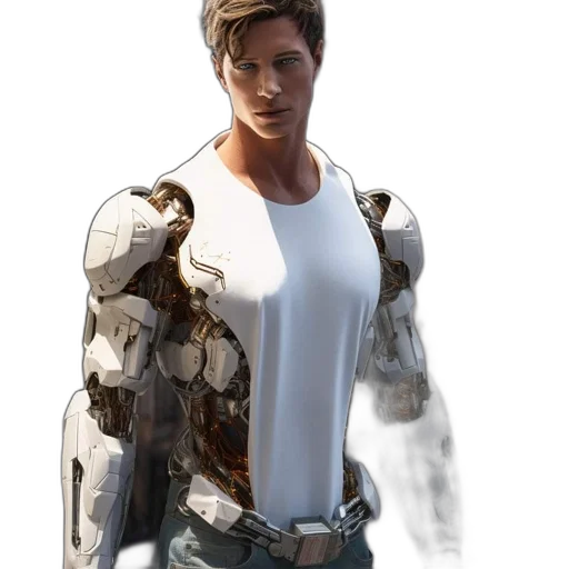 jacket, dress, robot, concept art transparent PNG cut-out