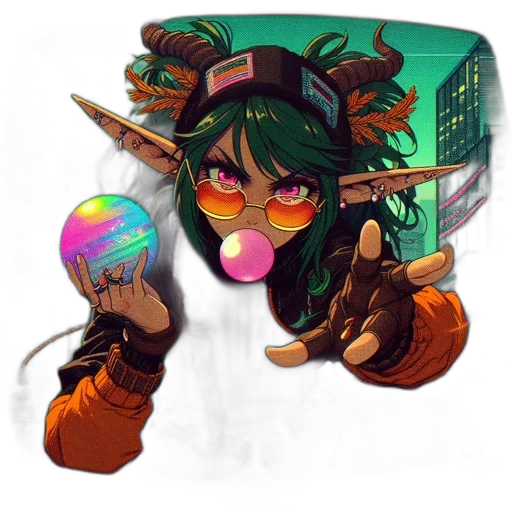 staff, weapon, cyberpunk, fantasy art transparent PNG cut-out