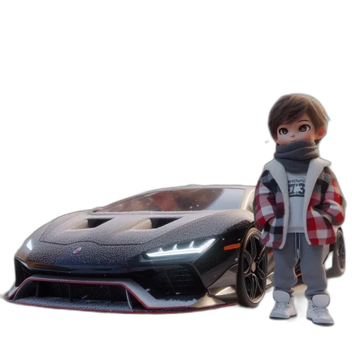 car, 3d render, concept art, cartoon transparent PNG cut-out