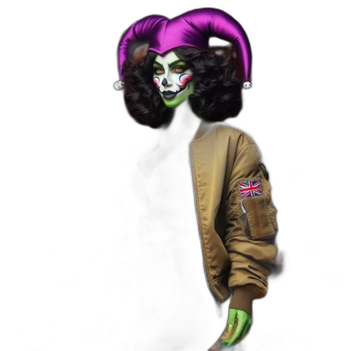 jacket, mask, hair, face transparent PNG cut-out