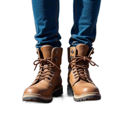 shoes, jacket, 3d render, photorealistic transparent PNG cut-out