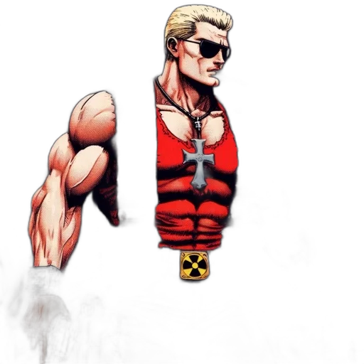 comic book art, concept art, cartoon, pixel art transparent PNG cut-out