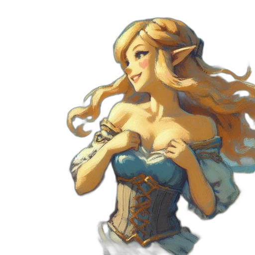 dress, crown, pixel art, concept art transparent PNG cut-out