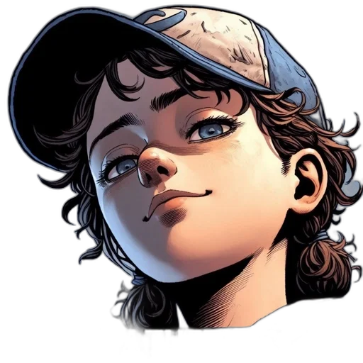 face, hat, comic book art, concept art transparent PNG cut-out