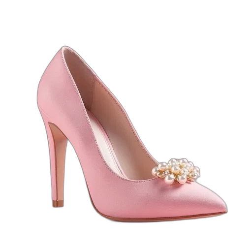 shoes, pink, high, heeled transparent PNG cut-out