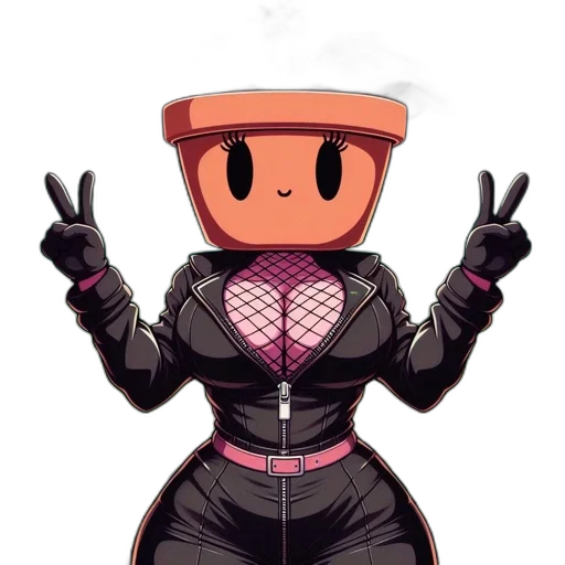 robot, jacket, mask, hat transparent PNG cut-out