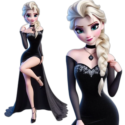 dress, concept art, cartoon, 3d render transparent PNG cut-out