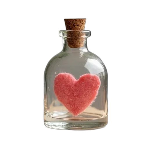 bottle, jewelry, photorealistic, small transparent PNG cut-out