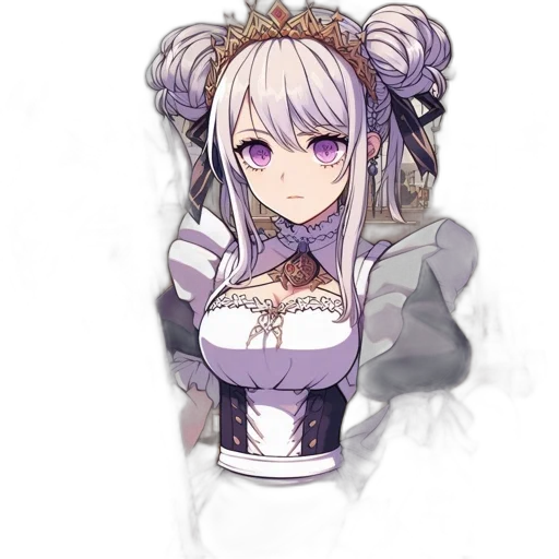 staff, crown, dress, flower transparent PNG cut-out