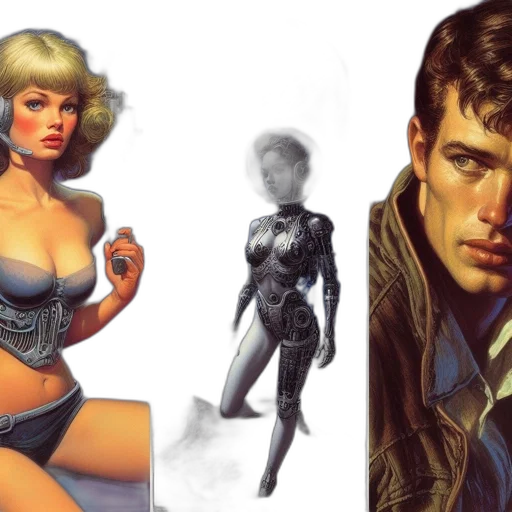 comic book art, concept art, photorealistic, fantasy art transparent PNG cut-out