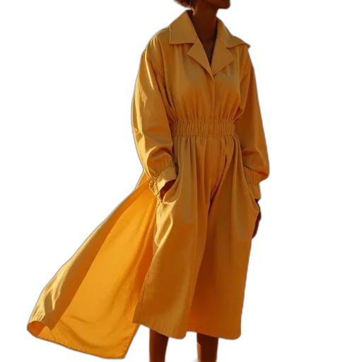 dress, jacket, umbrella, staff transparent PNG cut-out
