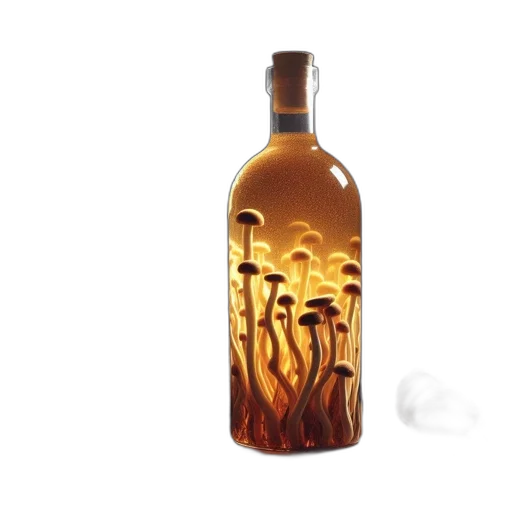 bottle, 3d render, concept art, photorealistic transparent PNG cut-out