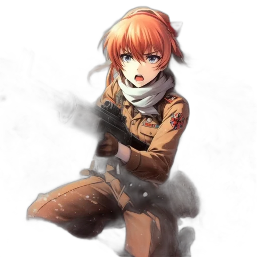 weapon, staff, jacket, face transparent PNG cut-out