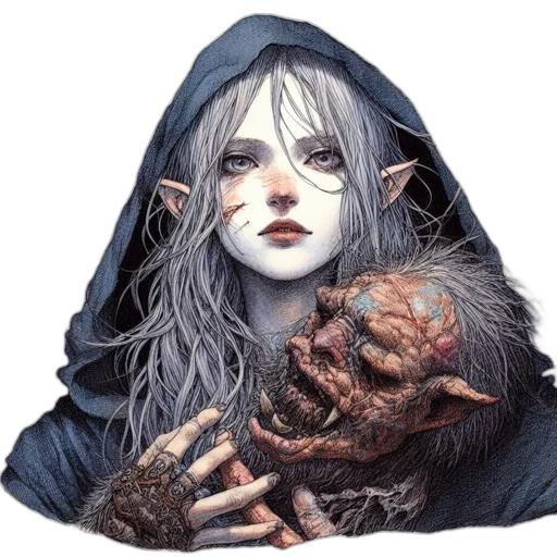 face, mask, creature, jacket transparent PNG cut-out