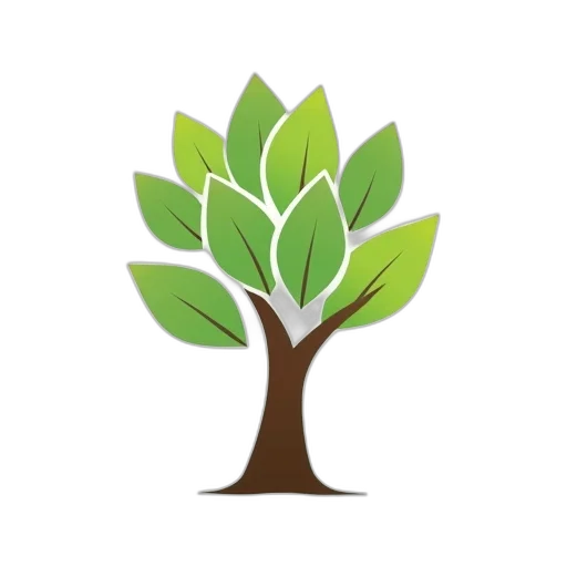 tree, crown, 3d render, earth tones transparent PNG cut-out