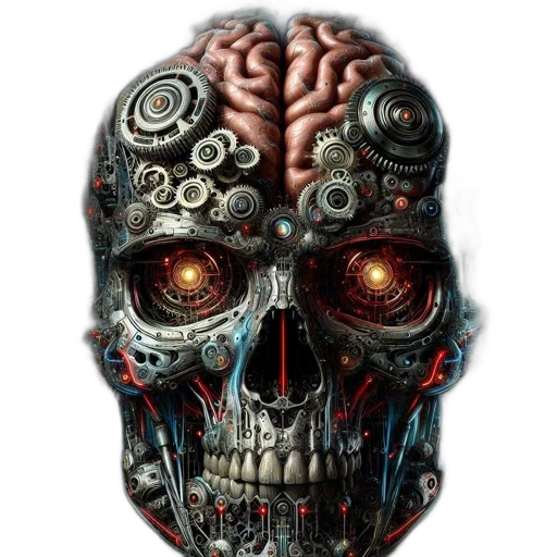 robot, mask, face, cyberpunk transparent PNG cut-out