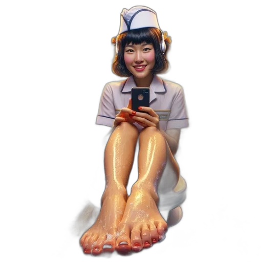 robot, staff, shoes, photorealistic transparent PNG cut-out