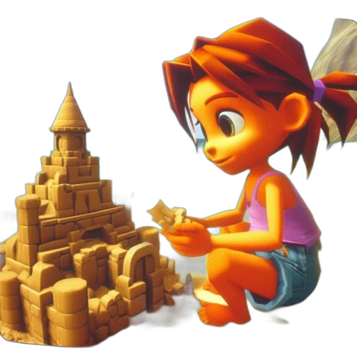 concept art, 3d render, fantasy art, pixel art transparent PNG cut-out