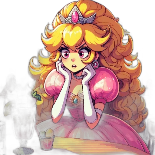 dress, crown, staff, face transparent PNG cut-out