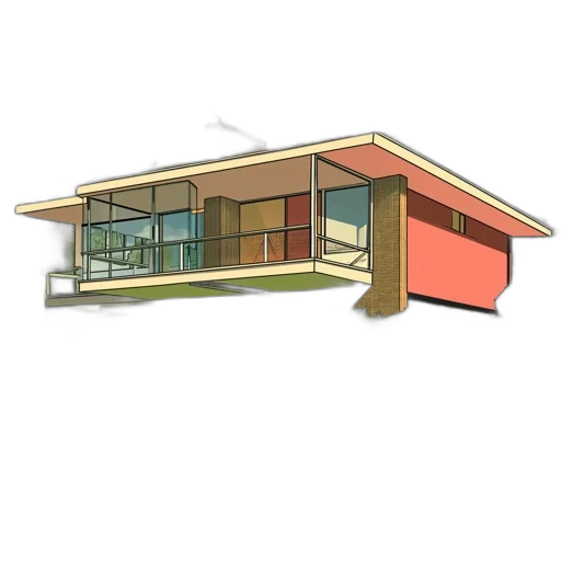 building, furniture, 3d render, concept art transparent PNG cut-out