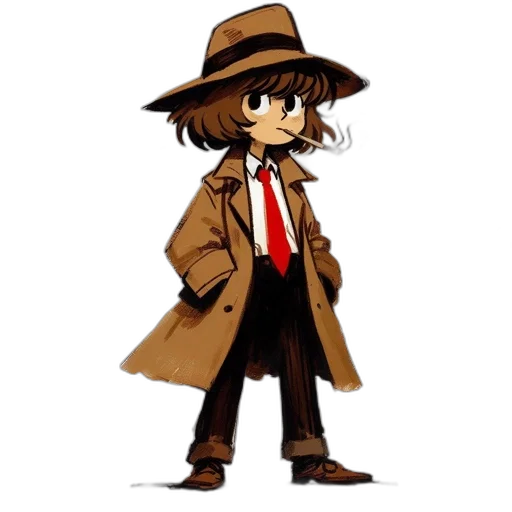 jacket, hat, staff, pixel art transparent PNG cut-out
