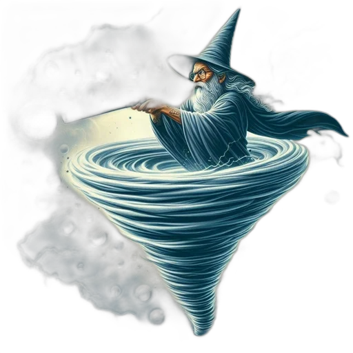 hat, dragon, creature, staff transparent PNG cut-out