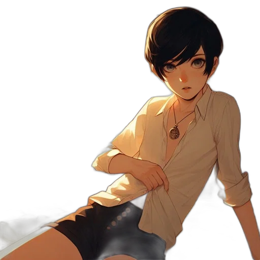 dress, jacket, staff, weapon transparent PNG cut-out
