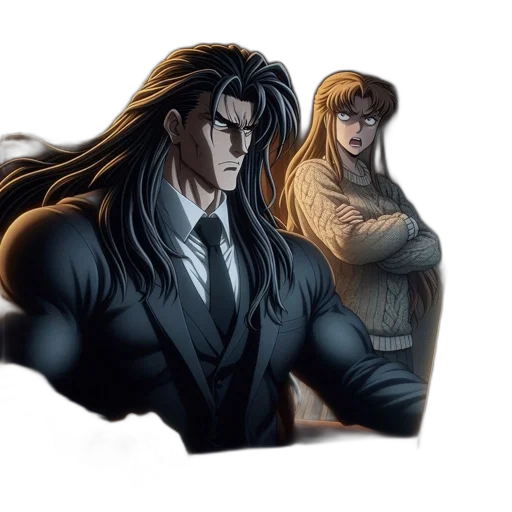 hair, jacket, comic book art, concept art transparent PNG cut-out