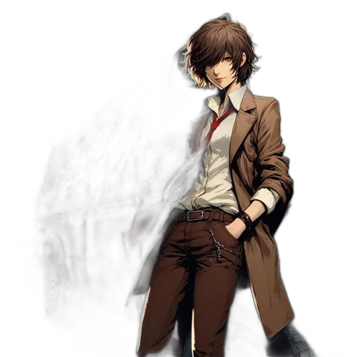 jacket, staff, weapon, concept art transparent PNG cut-out