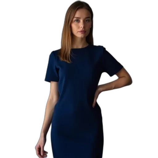 dress, staff, blue, woman transparent PNG cut-out