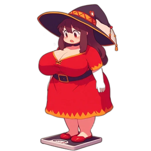 dress, hat, staff, weapon transparent PNG cut-out