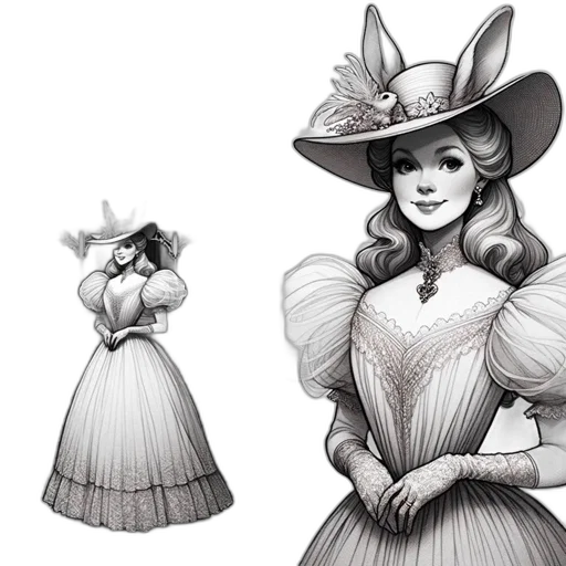 hat, dress, crown, concept art transparent PNG cut-out